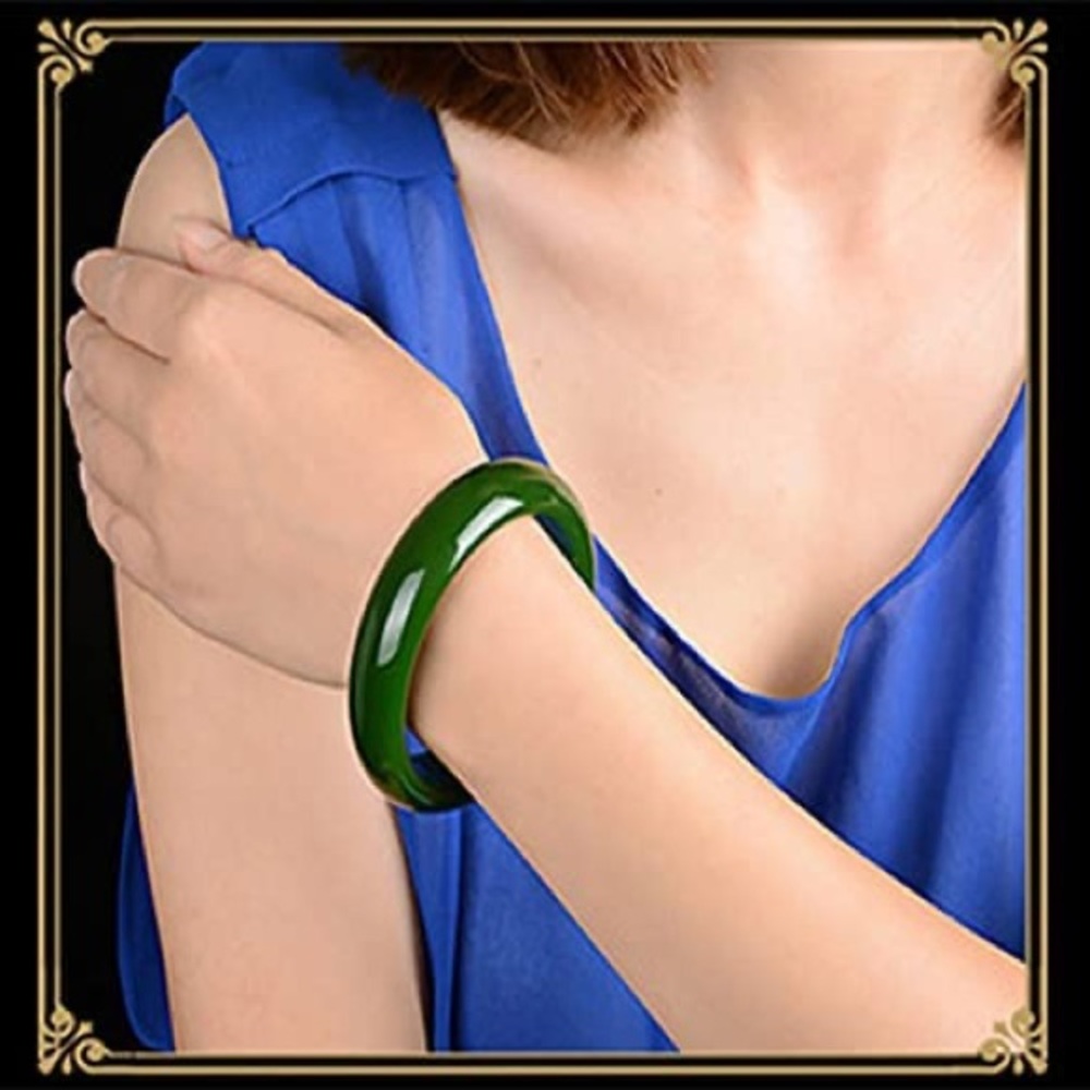 Natural Jade Bangles Bracelets, Hetian Green Jade Bracelets, Fashionable